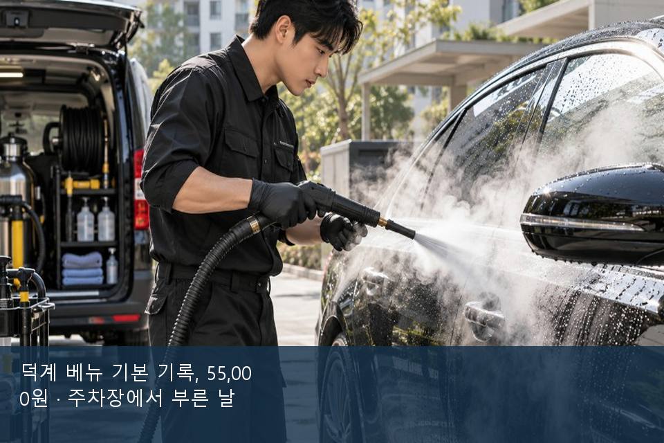 덕계 베뉴 기본 기록, 55,000원 · 주차장에서 부른 날