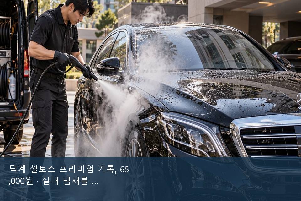 덕계 셀토스 프리미엄 기록, 65,000원 · 실내 냄새를 연 기록